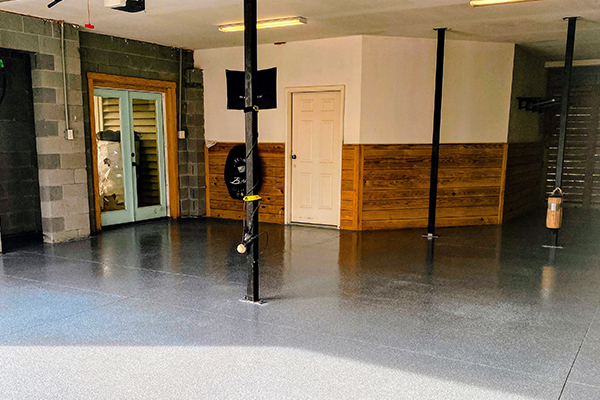 Climate-resistant garage flooring coating system