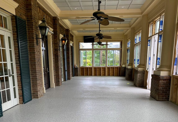 Lowcountry-inspired floor coating solutions for all-season rooms that offer durability and style.